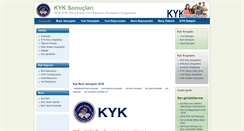 Desktop Screenshot of kyksonuclari.com
